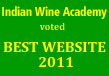 Indian Wine Academy Voted BEST WEBSITE 2011 by Comitao Grandi Cru d'Italia