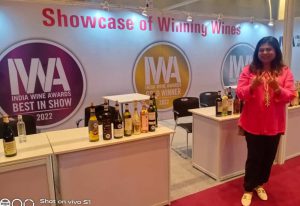 Sonal Holland outside the IWA Stand with the Award winners