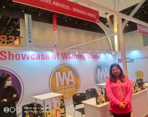 Sonal Holland outside the IWA Stand with the Award winners