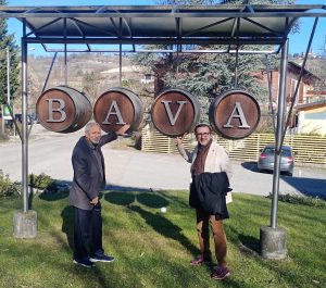 With Bava outside the Emotes and Tasting Room