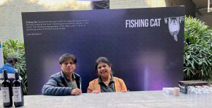 Sanjeev Gupta with Dr. Rolly Sharma at The Fishing Cat Stand at Vinexpo Delhi in December 2022