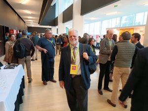 Rafael del Ray, a Speaker from Spain in the foyer where all the Stands were put up