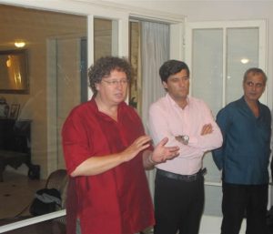 Dirk Niepoort (l), Miguel Roquette (m) and H.E. Jorge Oliveira (r) at his residence