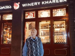 Standing outside the Tasting Center in Tbilisi City Center