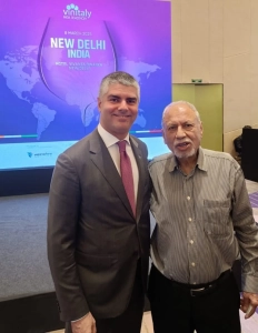 With Adolfo Rebughini , General Manager of Veronafiere at Vinitaly India Roadshow Delhi 2025