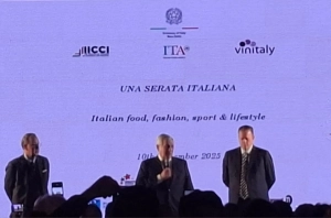Deputy Prime Minister of Italy, Mr. Antonio Tajani addressing the invitees