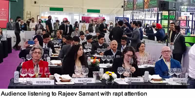 Audience listening to Rajeev Samant with rapt attention