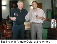 Tasting with Angelo Gaja  at the winery