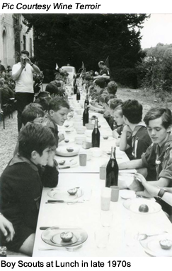 Boy Scouts at Lunch in late 1970s