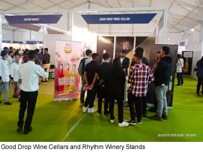 Good Drop Wine Cellars and Rhythm Winery Stands